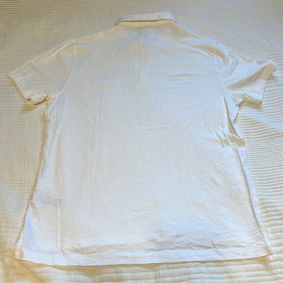 J Crew White Garment-Dyed Slub Cotton Pocket Polo Shirt - Picture 3 of 3